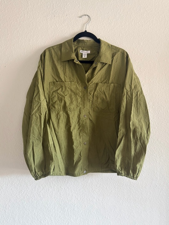Athleta Jackets & Blazers - Athleta Olive Green Lightweight Shirt Jacket